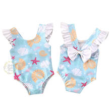 0-3Y Newborn Toddler Baby Kid Girls Swimsuit Cute Bow Ruffles Swimwear Summer Baby Beachwear Bathing Suit 2024 - buy cheap