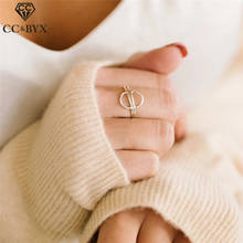 Женские кольца из нержавеющей стали CC, модное кольцо со средним геометрическим рисунком, вечерние ничные пляжные подарки, оптовая продажа YD15504 2024 - купить недорого