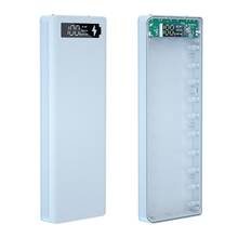 Hx6a destacável qc3.0 display lcd 10x18650 bateria caso powerbank escudo caixa de carga 2024 - compre barato