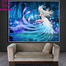 DIY Diamond Painting White Peacock Fairy 5D rhinestone CrossStitch Diamond Art Embroidery Mosaic Handmade Home Decoration puzzle 2024 - buy cheap