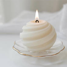 Molde de silicone em forma de globo de lã, 3d, espiral, forma de vela, bolo, sabonete, faça você mesmo, decoração caseira, artesanato também 2024 - compre barato