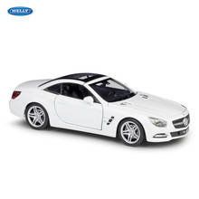 WELLY 1:24 Mercedes-Benz 2012 SL500  sports car simulation alloy car model crafts decoration collection toy tools gift 2024 - buy cheap