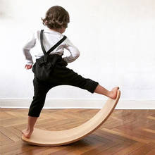 Wooden Wobble Board Kids Balance Board Wood Children Curved Seesaw Yoga Fitness Play Montessori Game Outdoor Sport Toys 2024 - buy cheap