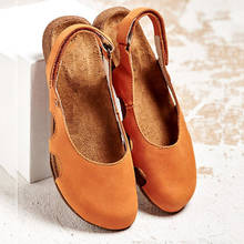 Blxqpyt sapatos femininos de verão, confortáveis, plataforma, sola, casual, macio, fivela, sandálias femininas, 532 2024 - compre barato