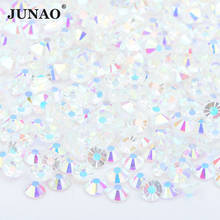 JUNAO SS6 10 12 16 20 30 Transparent AB Nail Rhinestones Decorative Stones Appliques Non Hotfix Sparkly Strass Crystal Stickers 2024 - buy cheap