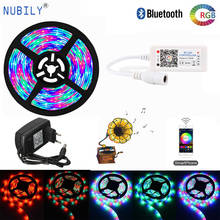 RGB LED Strip Light With Bluetooth Controller 5M 300LED Waterproof LED Tiras10M 15M Smart Music Party Light 12V LED Adapter 2024 - buy cheap