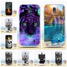 Soft TPU Silicone Phone Cases For Nokia 1 Nokia1 Case Fashion Blue Sea Cat Animal Printed Back Protective cover coque Fundas 2024 - buy cheap