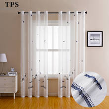 TPS Embroidered Castles Sheer Curtains for Living Room Bedroom Children Kid Tulle Voile Curtains Window Kitchen Window Treatment 2024 - buy cheap