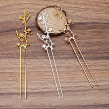 5 pcs Chinese Hair Sticks Women Tree Branch U-shape Hair Forks Bun Clip DIY Headwear Jewelry 2024 - buy cheap