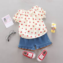 Summer newborn baby girl clothes outfit sets short-sleeved T-shirt + shorts suit for toddler girls baby clothing thin cool sets 2024 - buy cheap
