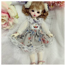 BJD clothes 1/4 1/6 doll dress flower dress + hair decoration for 1/6 1/4 BJD doll 1/6 Blyth doll accessories 2024 - buy cheap