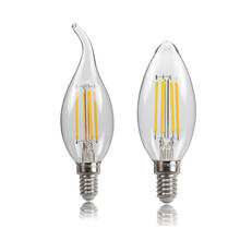 Led Filament Bulb C35 Edison LampE14 4W 8W 12W AC 220V C35L Cob Lamp Vintage LED Candle Bulbs For Indoor Decoration Lighting 2024 - buy cheap