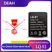 Smart Watch Батарея LQ-S1 3,7 V перезаряжаемый аккумулятор Батарея 380 ма-ч для Smart watch Мода метр QW09 DZ09 W8 A1 V8 X6 литиевые батареи 2024 - купить недорого
