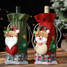 2019 Christmas Decoration For Home Table Sequins Wine Bag Holder Red Wine Champagne Bottle Cover Case Christmas Gift Bags Xmas 2024 - buy cheap