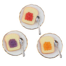 1 Set  Mini 1/12 Breakfast Egg Toast Coffee Cup Model Miniature Dollhouse Play Kitchen Restaurant Accessories Doll Food Toys 2024 - buy cheap