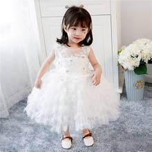 White Sequin lace Newborn Baby Girl 1 Year Birthday Dress For Baptism Toddler Girl Christening Dress Infant Princess Party Gown 2024 - buy cheap