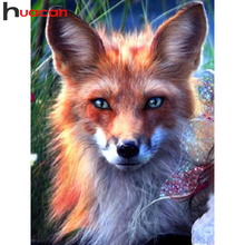 Huacan Full Square/round Diamond Painting Fox Mosaic Embroidery Animal Home Decor Wall Stickers 2024 - buy cheap