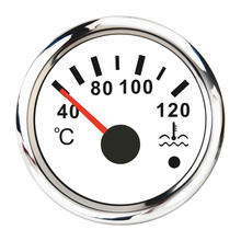 Medidor de temperatura de água para carro, 52mm, indicador de medição de temperatura de água 40-120 ℃ para carro, barco, motocicleta, 12-24v, luz de fundo vermelho com alarme 2024 - compre barato