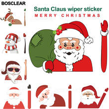 1Pcs car Stickers Merry Christmas Decoration Santa Claus 3D PVC Waving Car Stickers Styling Window Wiper Rear Windshield Decals 2024 - buy cheap