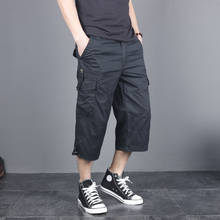 Men's Long Length Cargo Shorts Summer Multi-Pocket Casual Cotton Elastic Capri Pants Male Military Tactical Short Hot Breeches 2024 - buy cheap
