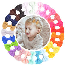 25PCS/Lot Cute Mini Hair Bows With Clip For Baby Girls Hair Clips Tie Solid Ribbon Barrettes Kids Hairpins Headwear Accessories 2024 - buy cheap