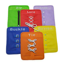 6Pcs Colorful Baby Learning Kits Basic Life Skills Toys Learn To Dress Boards Button Buckle Lace Tie Montessori Child Gifts #20 2024 - buy cheap
