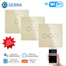 NEW Upgraded WiFi Smart RF433 Touch Switch 2/3 Way Smart Life/Tuya App Control,Alexa Google Home Voice Control 1/2/3 Gang Gold 2024 - buy cheap