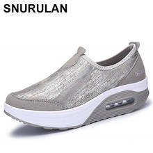 SNURULANPlus Size 35-41 Women Wedges Tennis Air Cushion Slip On Fitness Shoes Women Soft Outdoor Non-slip Shock Absorber Rocker 2024 - buy cheap