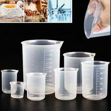 Taza medidora de plástico transparente para cocina, vaso medidor de 50/500/1000ml, sin mango 2024 - compra barato