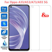 Vidro temperado de proteção para oppo a33 a53 a53s a73 a93 5g protetor de tela em um 33 53 53 s s 73 93 33a 53a 73a 93a película de segurança 2024 - compre barato