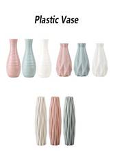 Цветочная ваза для украшения интерьера пластик ваза, цвет: белый, имитация керамический цветочный горшок Цветочная корзина Nordic украшения вазы для цветов 2024 - купить недорого