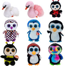 New 15cm Ty Big Eyes Plush Animal Doll Stuffed Toy Penguin Cat Owl Dragon Unicorn  Collectible Toys Children Birthday Gifts 2024 - buy cheap