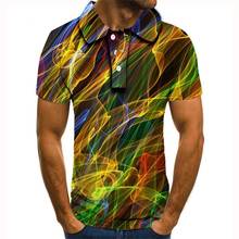 2020 novo verão polo camisa dos homens de manga curta linha 3d impresso polo homme engraçado polo camisa masculina topos polos para hombre 2024 - compre barato