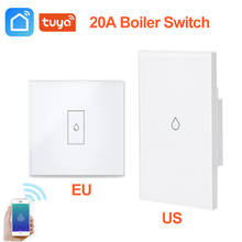 Interruptor inteligente con WiFi para calentador de agua, dispositivo con Control remoto para el hogar, UE, EE. UU., 20A, a través de la aplicación Smart Life, funciona con Alexa 2024 - compra barato