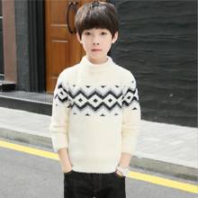 big kids spring warm jacket 3-17T children mink fleece sweaters little boy pullovers clothes winter warm sweater bottoming shirt 2024 - buy cheap