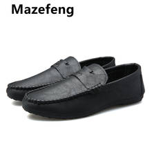 Mazefeng Patent Leather Men Shoes Luxury Brand 2021 Casual Slip on Formal Loafers Men Moccasins Italian Black Male Driving Shoes 2024 - buy cheap