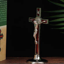 Estatueta de decoração religiosa de religiosa, igreja decoração para casa, carro, cruz de crucifixo, estátua de jesus católica 2024 - compre barato
