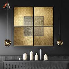 Luxury Posters Wall Art Modern Nordic Abstract Geometric Abstract Gold Canvas Painting for Bedroom Living Room Decor Picture 2024 - buy cheap