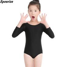 Children's Dancing Outfit Body Ballet Costume For Gymnastics For Teen Girls Lycra Spandex Long Sleeve Sports Dance Round Neck 2024 - buy cheap