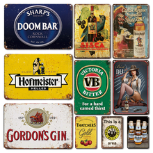 Letrero de Metal Vintage para decoración del hogar, cartel de whisky Retro, carteles de hojalata para cocina, Bar, Pub 2024 - compra barato
