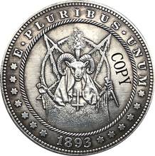 Hobo-Copia de monedas de níquel 1893, dólar Morgan de EUA, tipo 158 2024 - compra barato