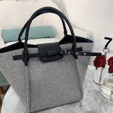 NEW Large Women Woolen Canvas Bags Design Handbag Soft Warm Cloth Fabric Big Tote Ladies Casual Female Crossbody Shoulder Bag 2024 - buy cheap