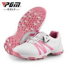 Pgm mulher leve sapatos de golfe à prova d0água respirável tênis rotativa sapatos de golfe esportes patente d0844 2024 - compre barato