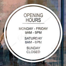 Custom Opening Hours Sign Decal Sticker Sign Store Business Shop Office Restaurant Cafe Wall Window Door Indoor Outdoors 4275 2024 - buy cheap