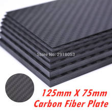 Placa de carbono de sarga de superficie mate 3K, 0,5-5 MM, hojas de Panel de Material de alta dureza compuesto, tablero de fibra de carbono 125x75mm 2024 - compra barato