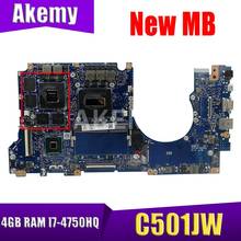 Akemy-placa base para ordenador portátil GTX960M, placa base para ASUS N501JW UX501JW UX501J UX501J N501J G501J N501JW, 4GB de RAM I7-4750HQ 2024 - compra barato