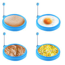 Molde redondo de silicona para freír huevos, tortilla, molde para cocinar, sartén, horno, herramientas de cocina 2024 - compra barato