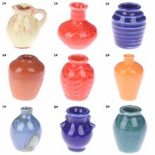 Dollhouse Miniatures 1:12  Mini Ceramic Pot DIY Handmade Doll House Kitchen Ceramic Ornament Decora Vase 2024 - buy cheap