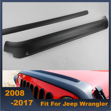 Good Quality ABS Bonnet Guard 2 Pieces Cover Trim Front And Rear Fit For Jeep Wrangler 2008-2017 2024 - buy cheap