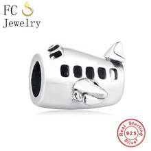 FC Jewelry Fit Original Brand Charm Bracelet 925 Sterling Silver Travel AirPlane Aircraft Plane Wing Bead Making Kids Berloque 2024 - buy cheap